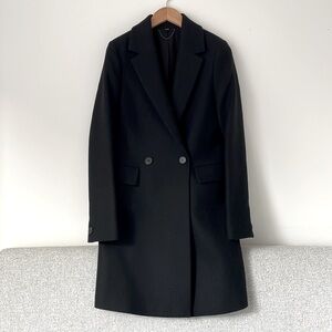ALLSAINTS Dree Teco Double-Breasted Wool Coat US 0